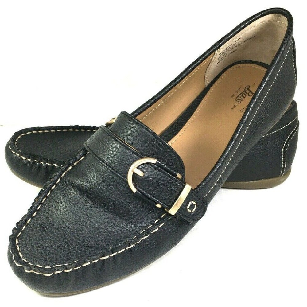G.H. Bass & Co. Betsy Black Faux Leather Loafers
